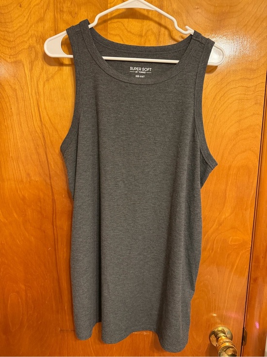 torrid Tops - Torrid Dark Gray Ribbed Tank Top
